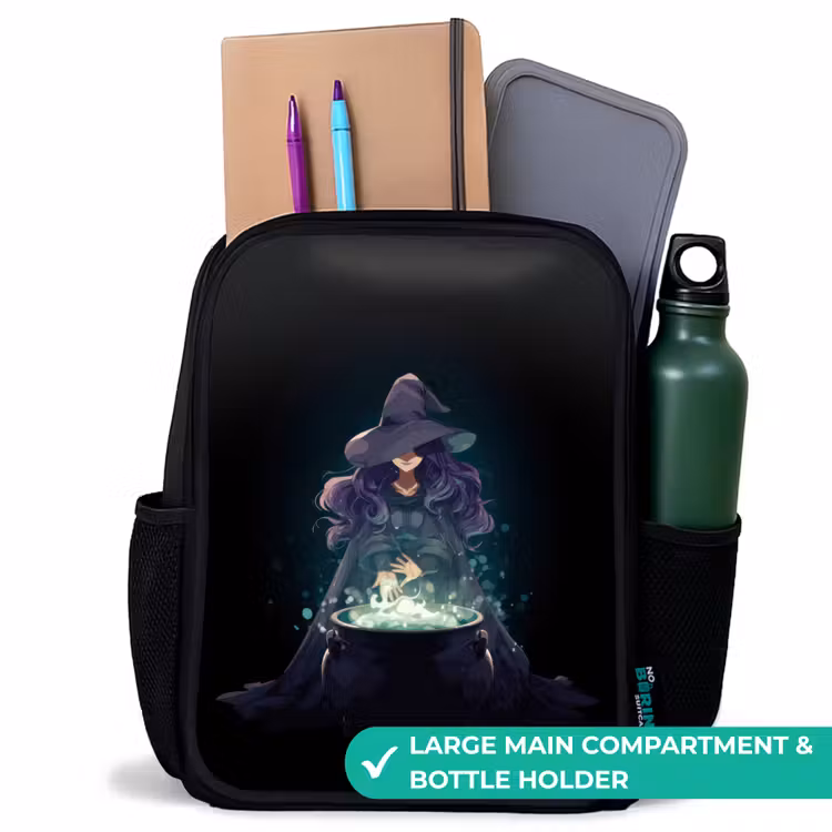 Kids backpack - Black - Witch - Cauldron - Magic — 10