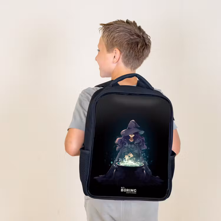 Kids backpack - Black - Witch - Cauldron - Magic — 2