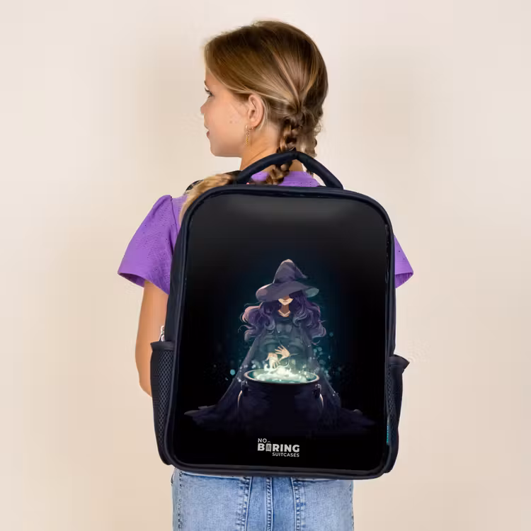 Kids backpack - Black - Witch - Cauldron - Magic — 4