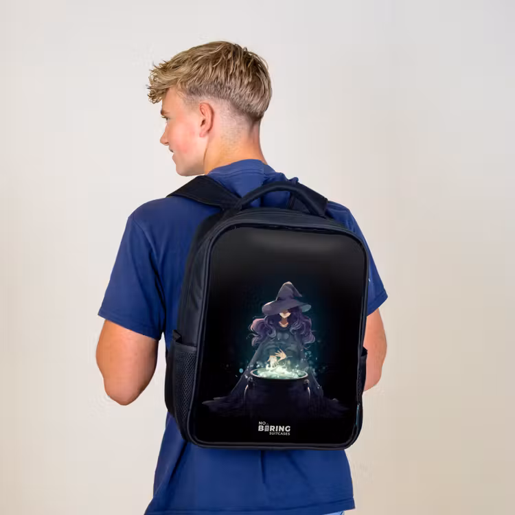 Kids backpack - Black - Witch - Cauldron - Magic — 5