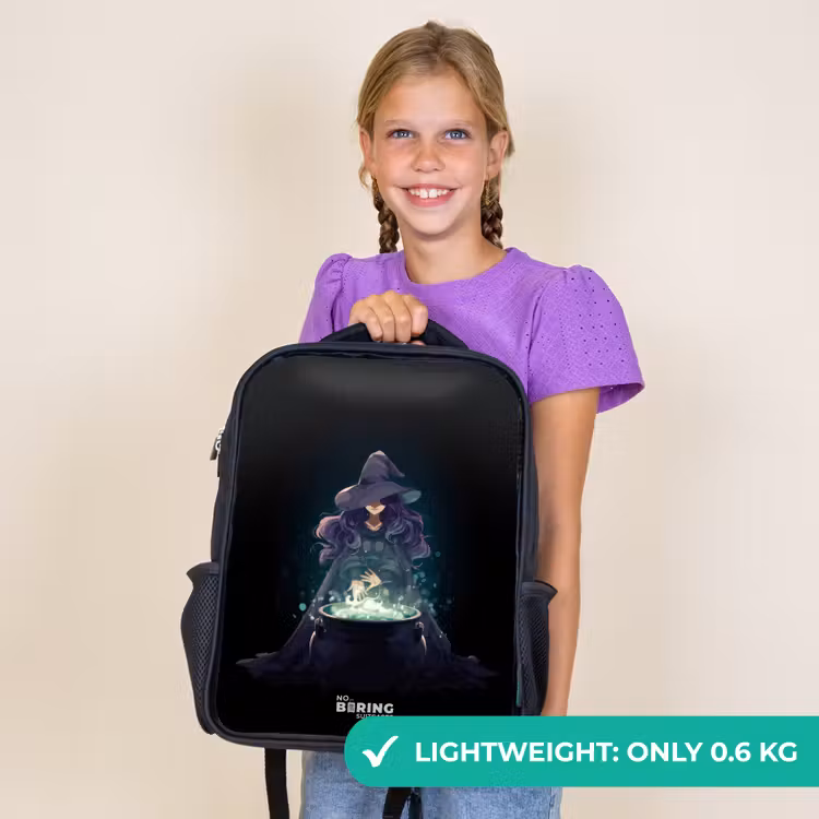 Kids backpack - Black - Witch - Cauldron - Magic — 9