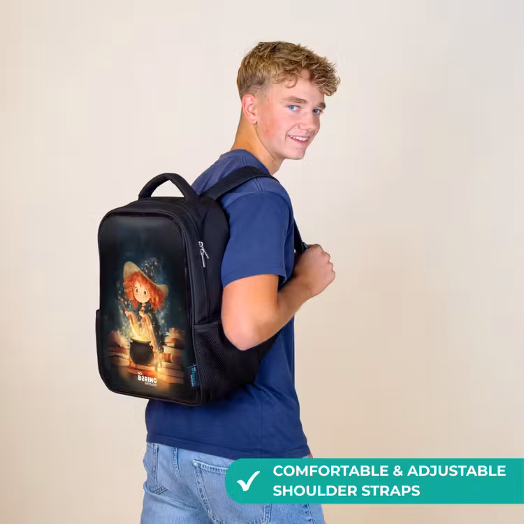 Kids backpack - Black - Witch with Sparkling Magic Potion — 11
