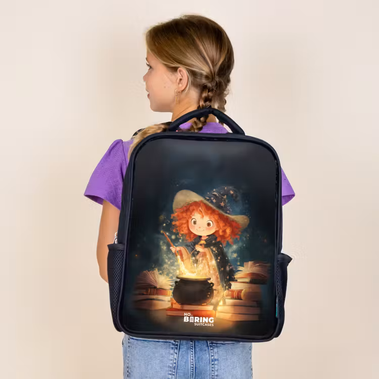 Kids backpack - Black - Witch with Sparkling Magic Potion — 4