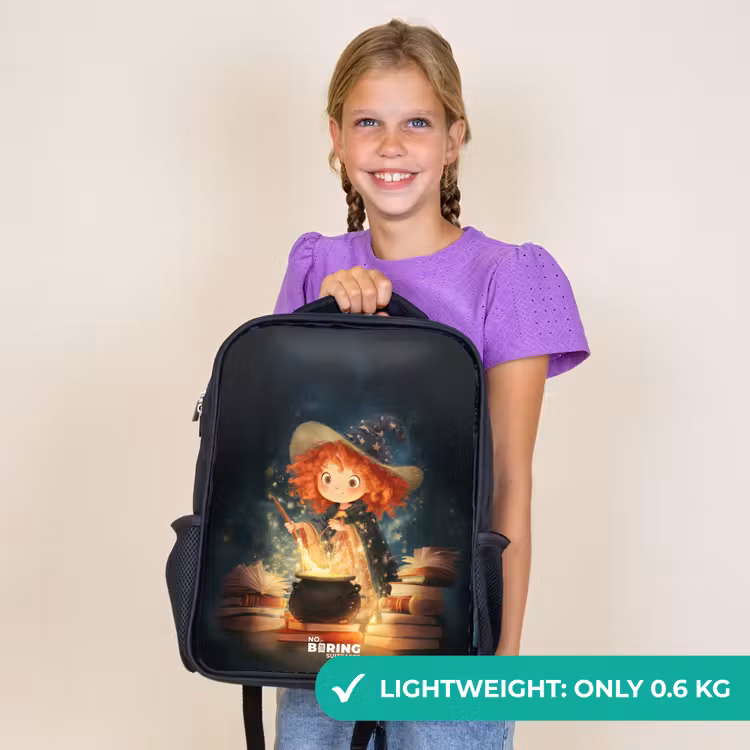 Kids backpack - Black - Witch with Sparkling Magic Potion — 9