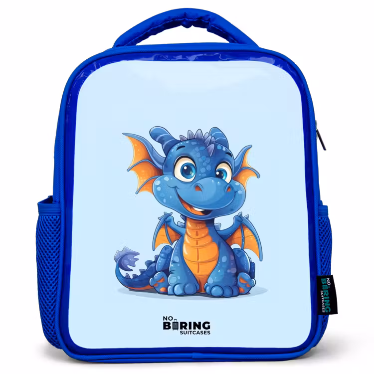 Kids backpack - Blue - Dinky dragon — 1