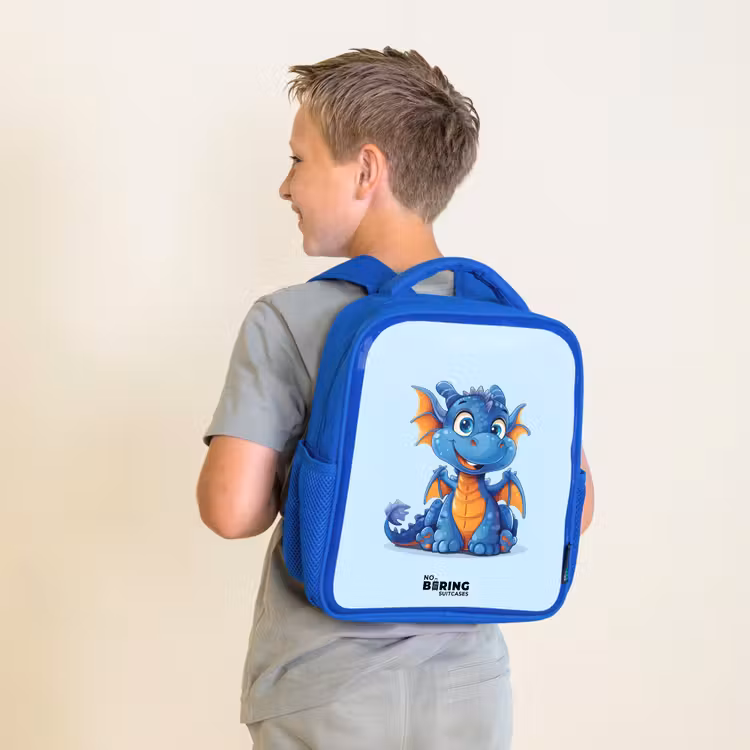 Kids backpack - Blue - Dinky dragon — 2