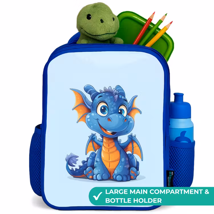 Kids backpack - Blue - Dinky dragon — 5