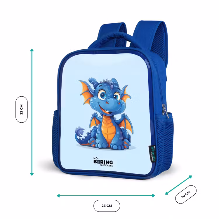 Kids backpack - Blue - Dinky dragon — 6