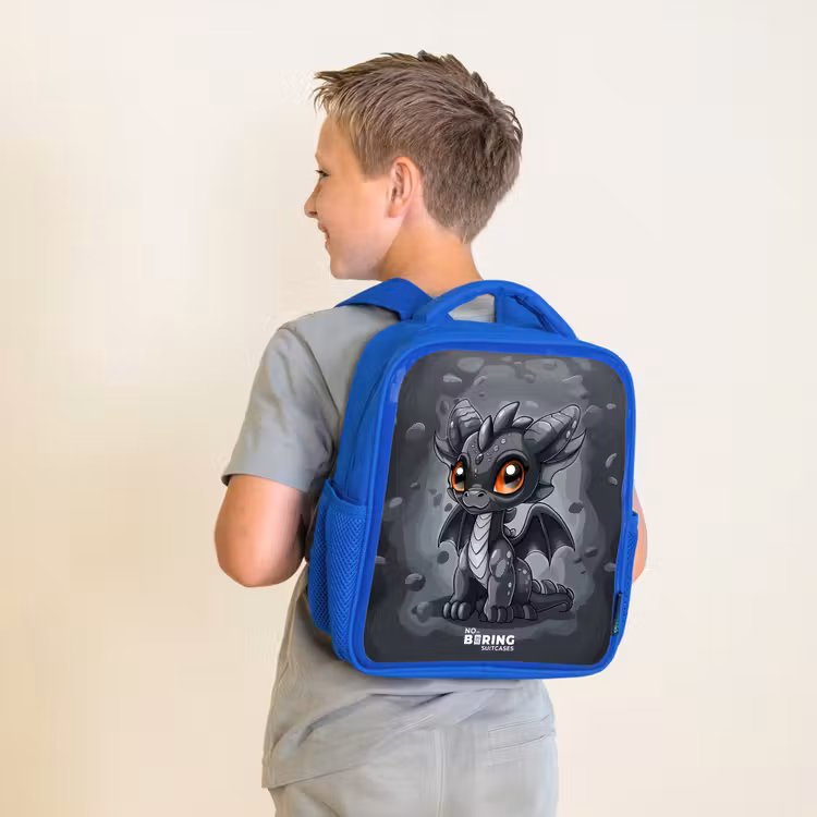 Kids backpack - Blue - Gino gray tail — 2