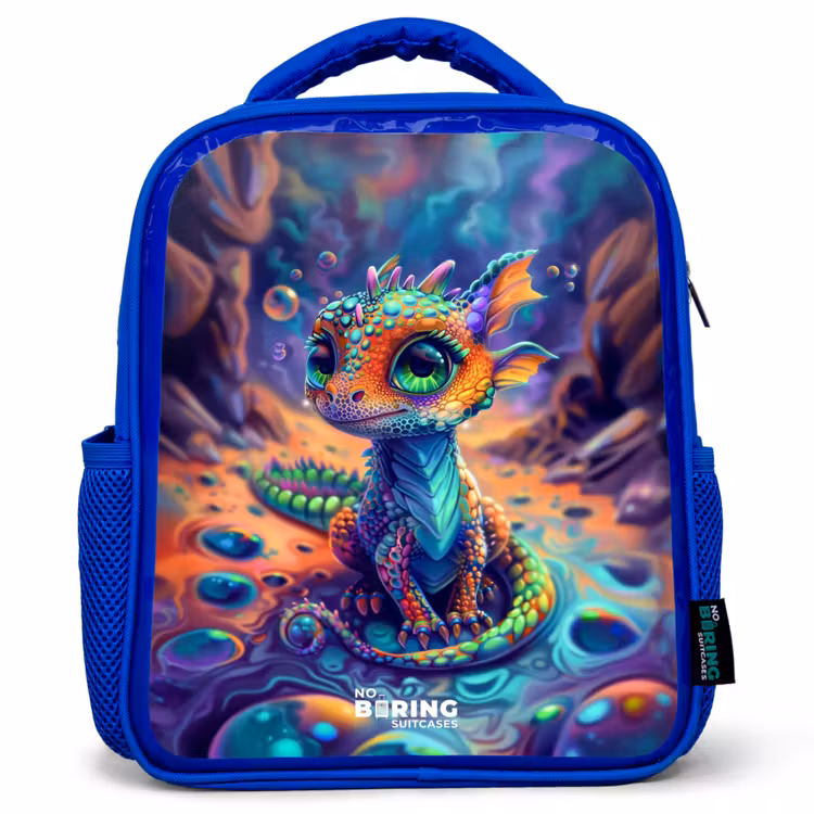 Kids backpack - Blue - Ornate sapphire dragon — 1