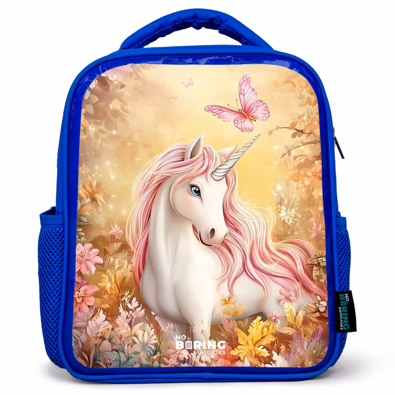 Kids backpack - Blue - Unicorn - Butterfly - Pink - Mane — 1
