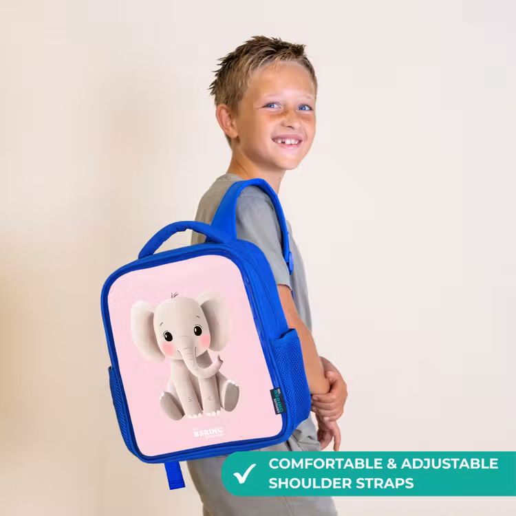 Kids backpack - Blue - Elephant - Baby - Blushes - Illustration — 4