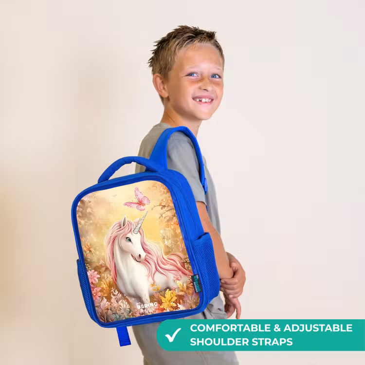 Kids backpack - Blue - Unicorn - Butterfly - Pink - Mane — 4