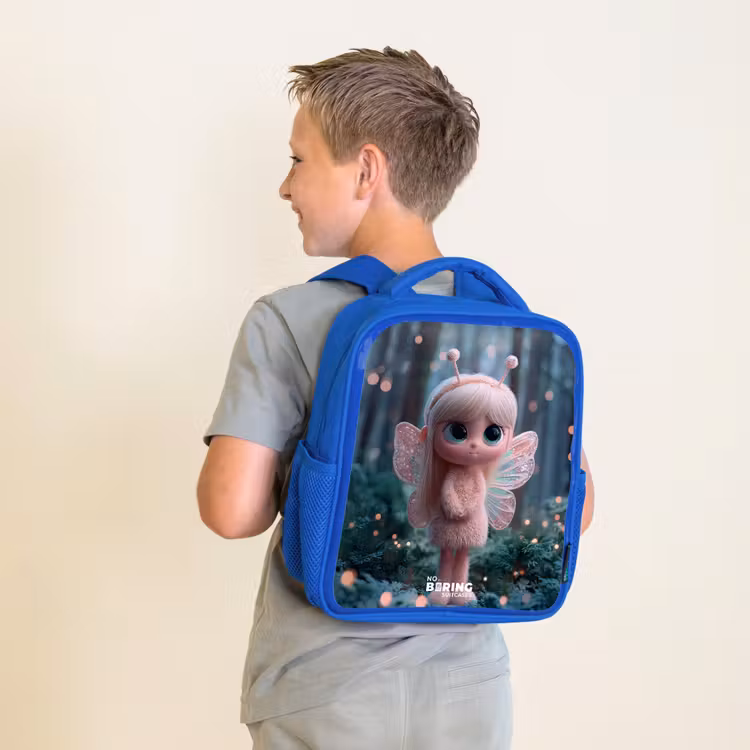 Kids backpack - Blue - Fairy - Forest - Glitters — 2