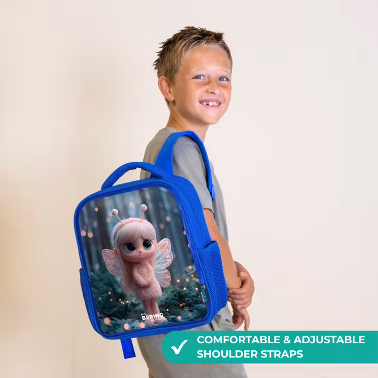 Kids backpack - Blue - Fairy - Forest - Glitters — 4