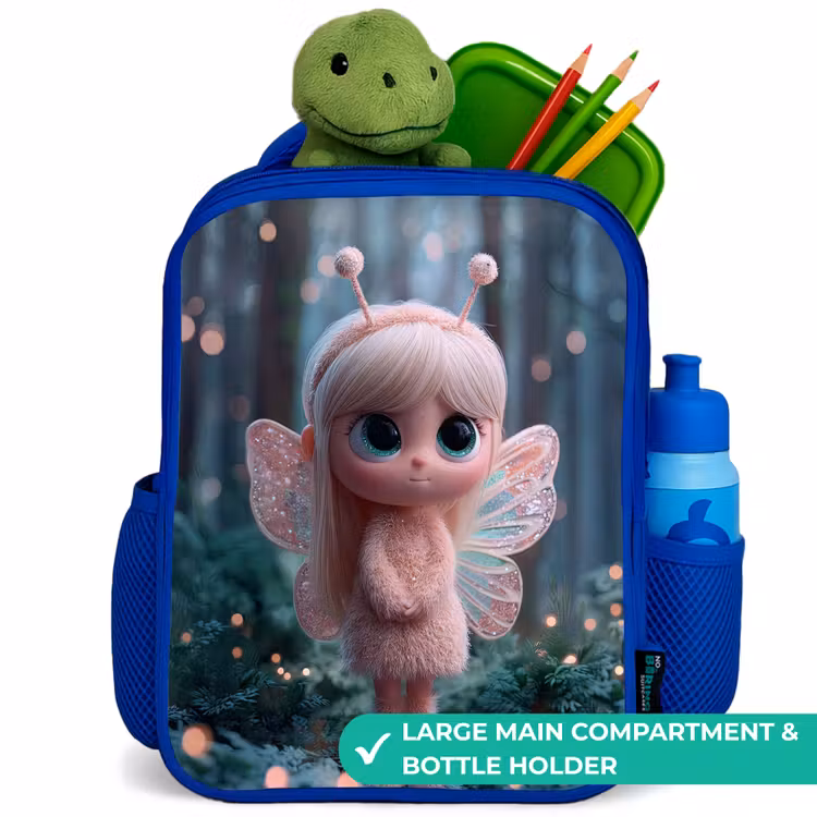 Kids backpack - Blue - Fairy - Forest - Glitters — 5