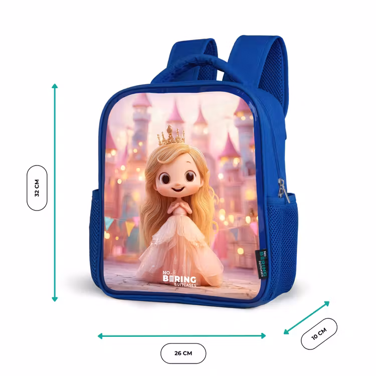 Kids backpack - Blue - Princess - Pink - Castle — 6