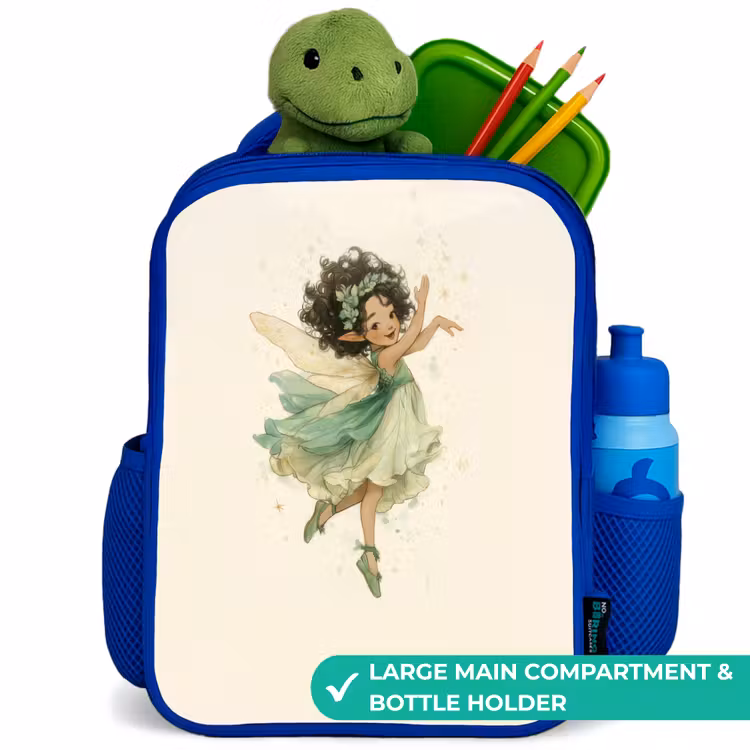 Kids backpack - Blue - Dancing forest fairy — 5