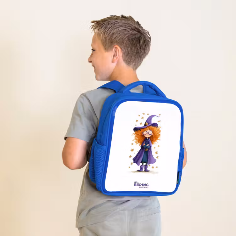 Kids backpack - Blue - Star magic with curls — 2