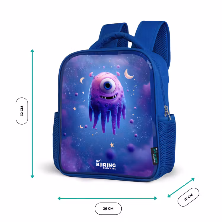 Kids backpack - Blue - Merry purple eye in space — 6