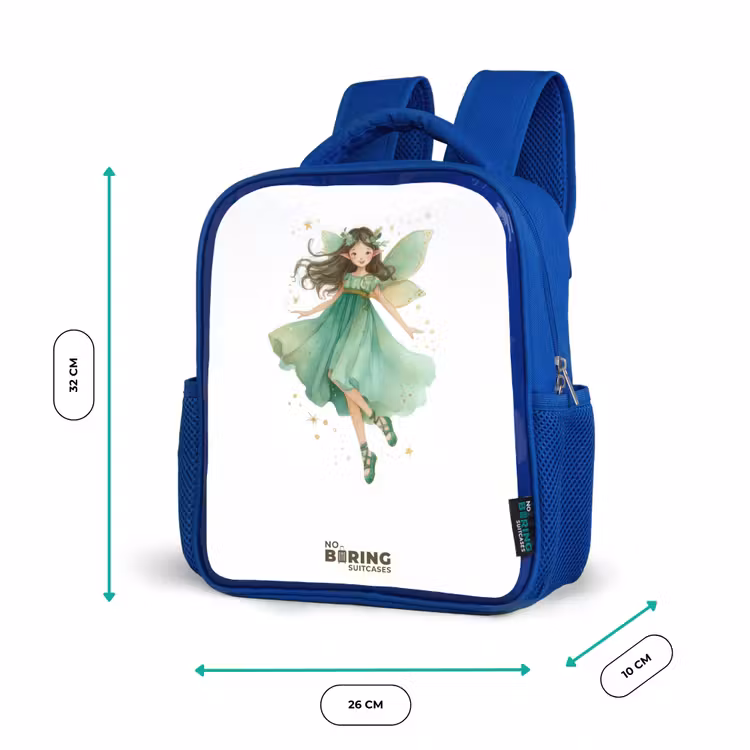 Kids backpack - Blue - Floating green elf — 6
