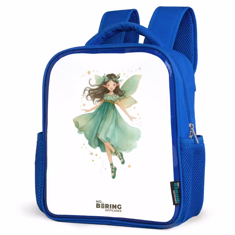 Kids backpack - Blue - Floating green elf — 7