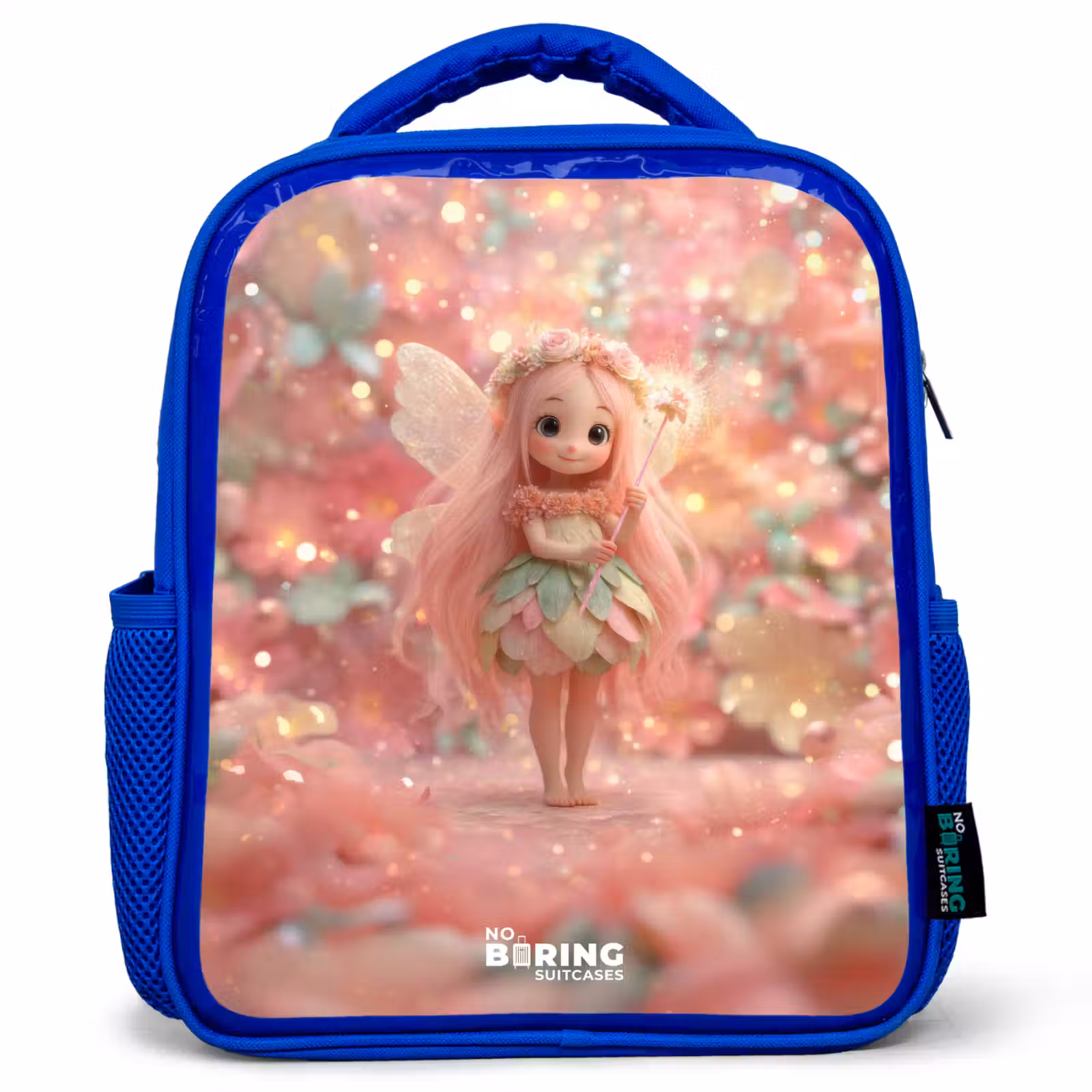 Kids backpack - Blue - Flower fairy in pink fairy world — 1