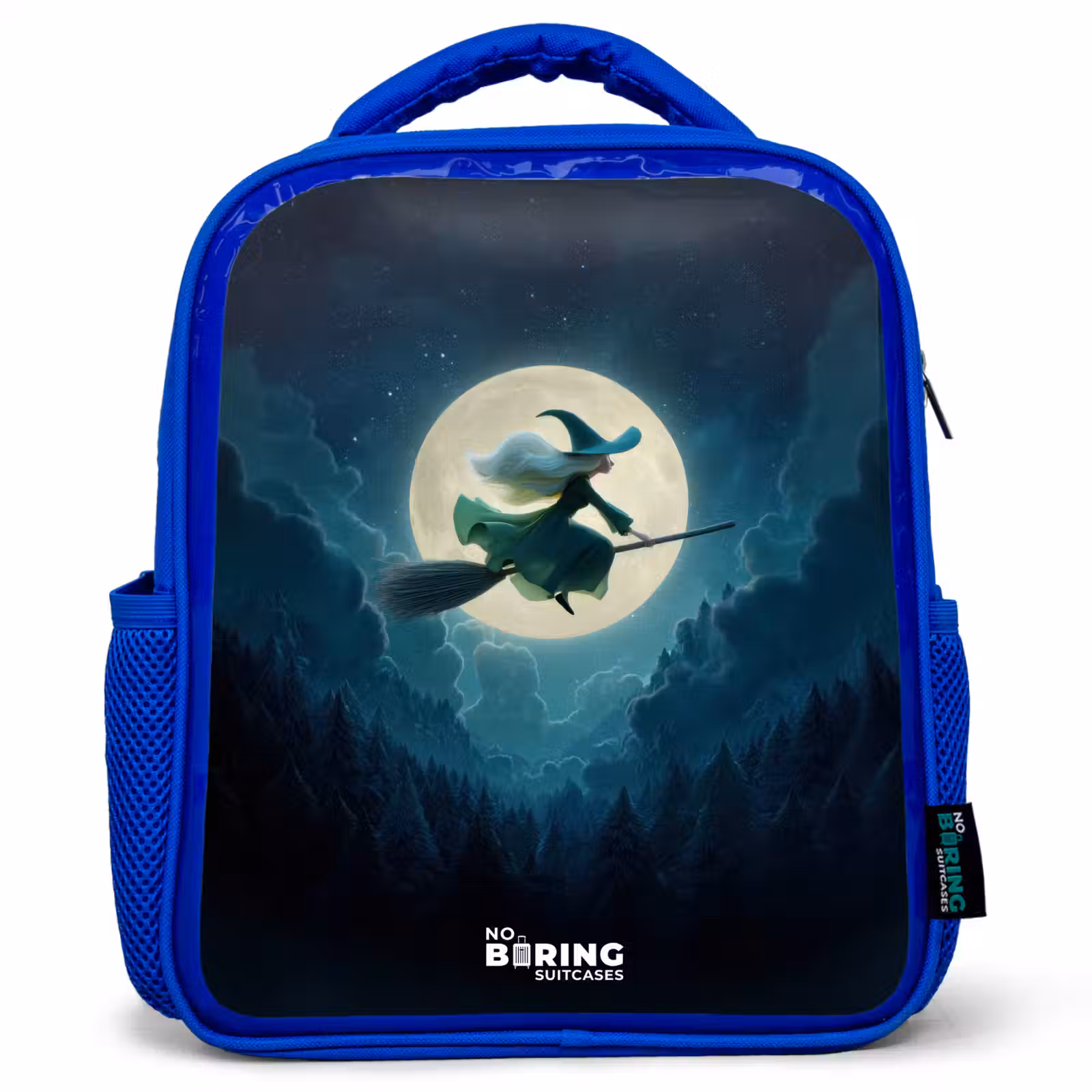 Kids backpack - Blue - Witch in Moonlight Flight — 1