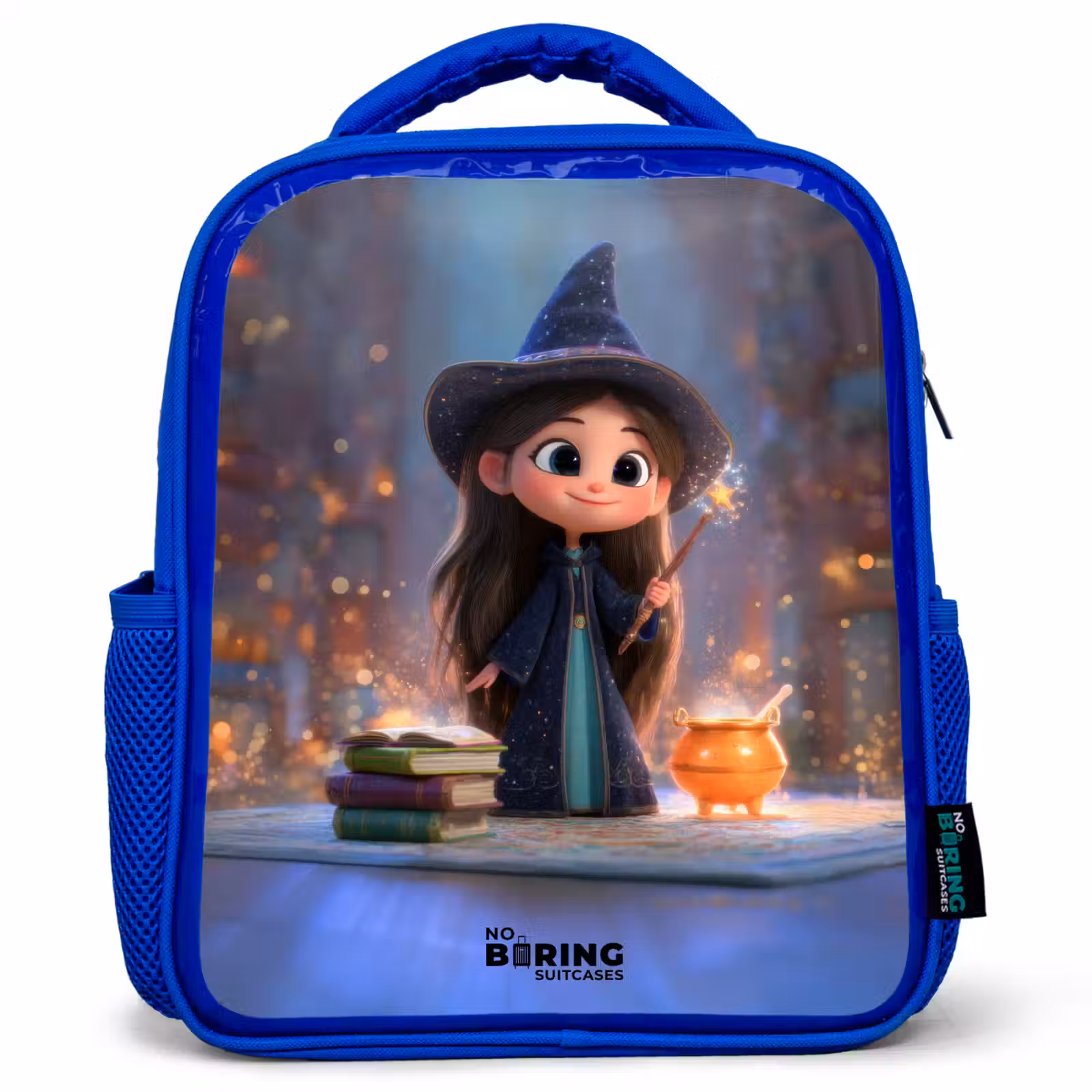 Kids backpack - Blue - Little enchantress in library — 1