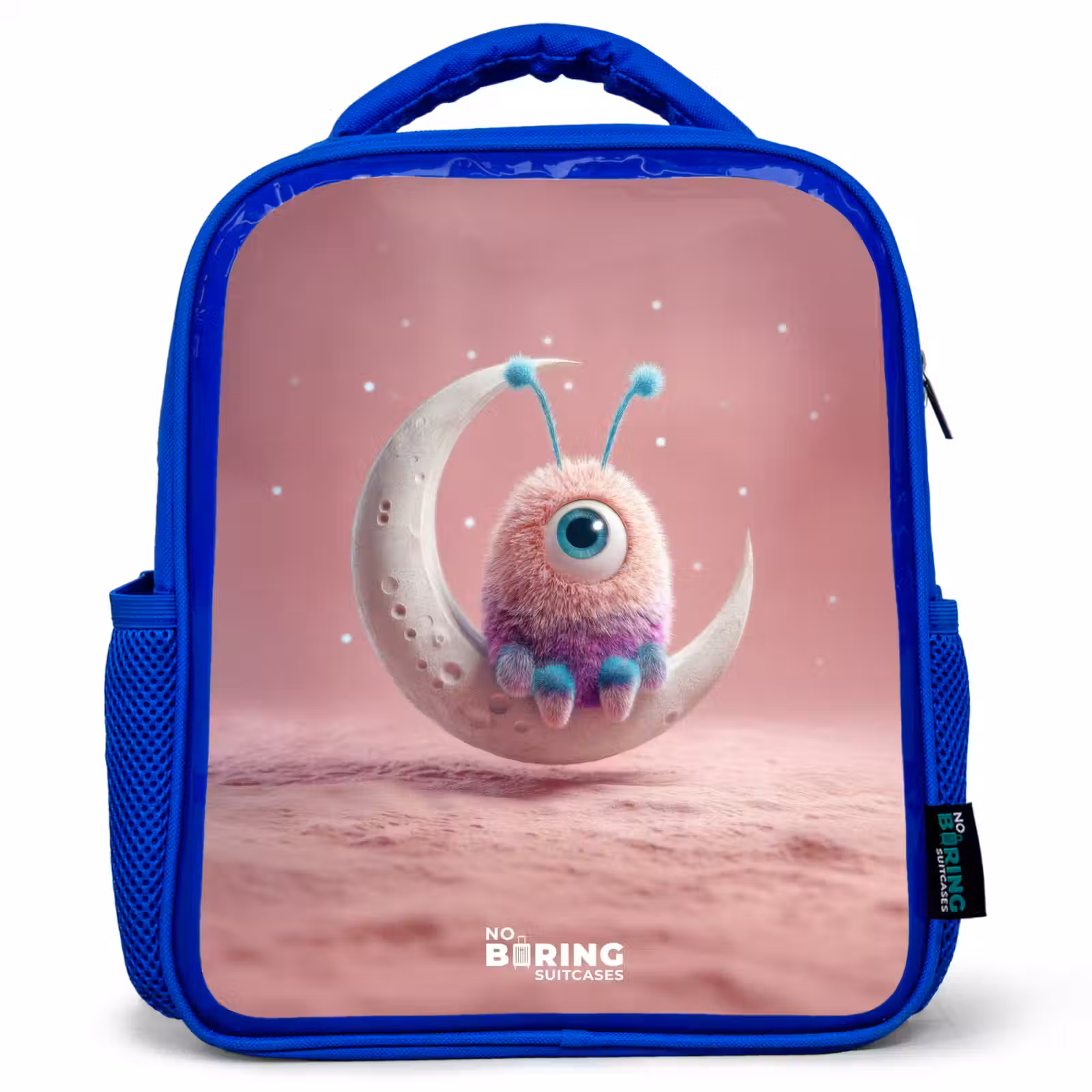 Kids backpack - Blue - Moon rocker with Fluffy Weasel — 1