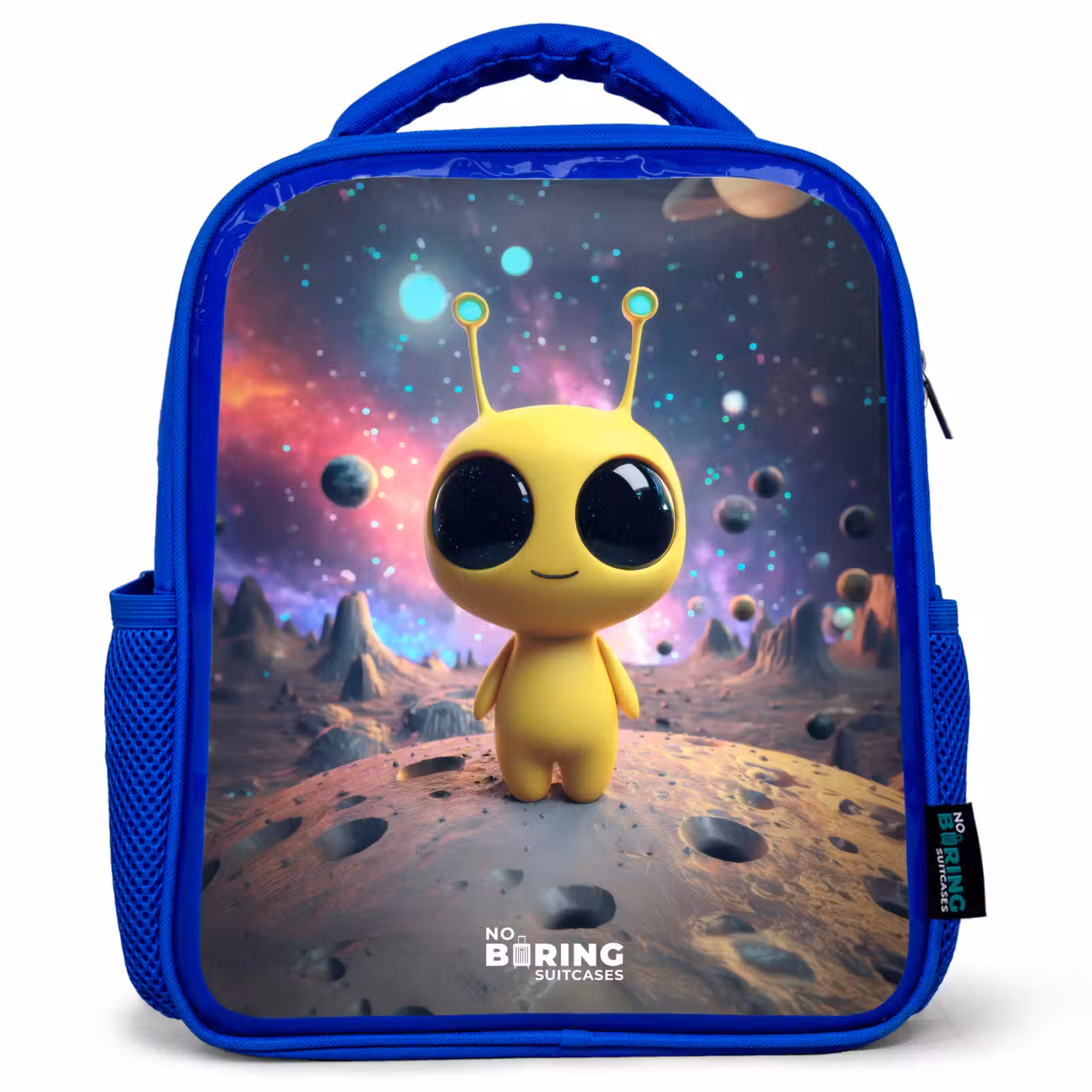 Kids backpack - Blue - Merry alien creature — 1