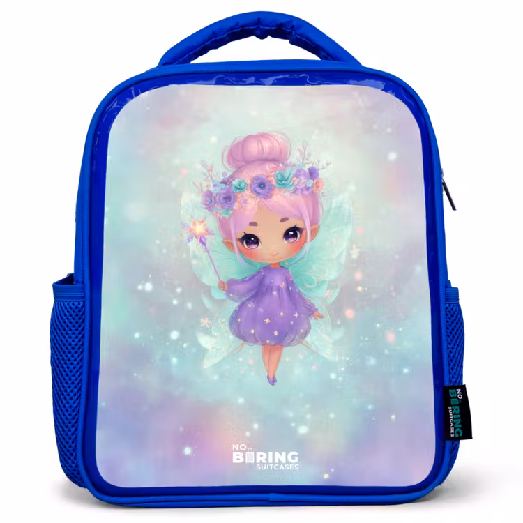 Kids backpack - Blue - Flower fairy in pastel shine — 1