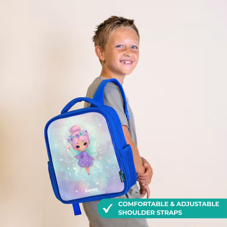 Kids backpack - Blue - Flower fairy in pastel shine — 4