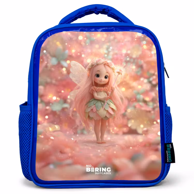 Kids backpack - Blue - Flower fairy in pink fairy world — 1