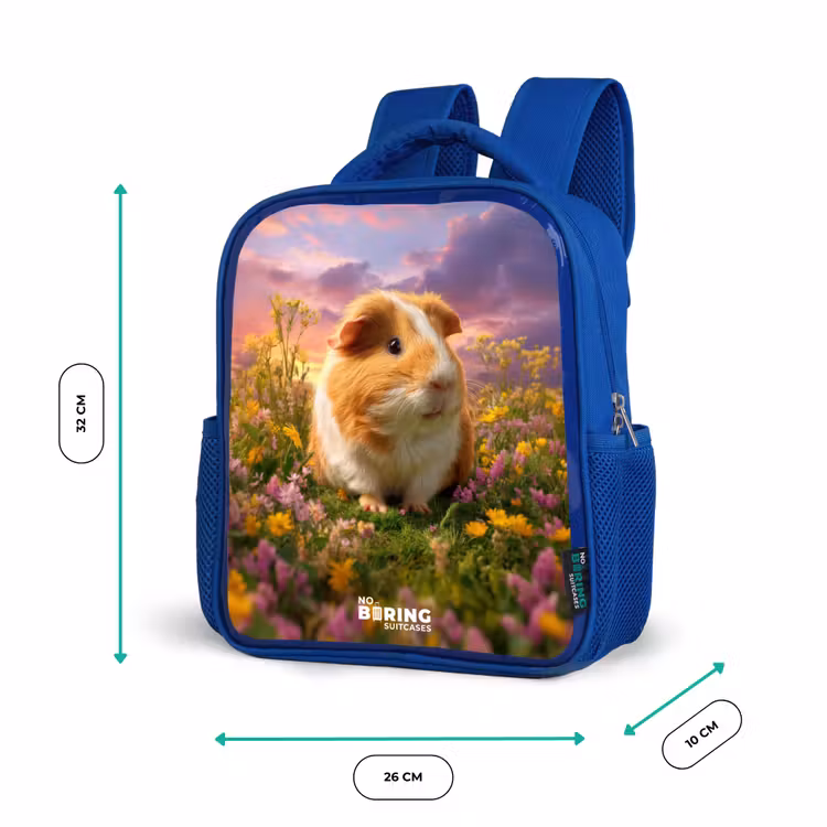 Kids backpack - Blue - Guinea pig - Nature - Animal — 6