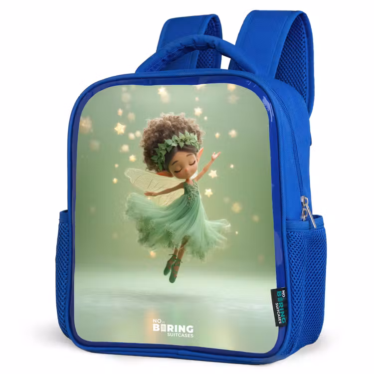 Kids backpack - Blue - Dancing fairy in green light — 7