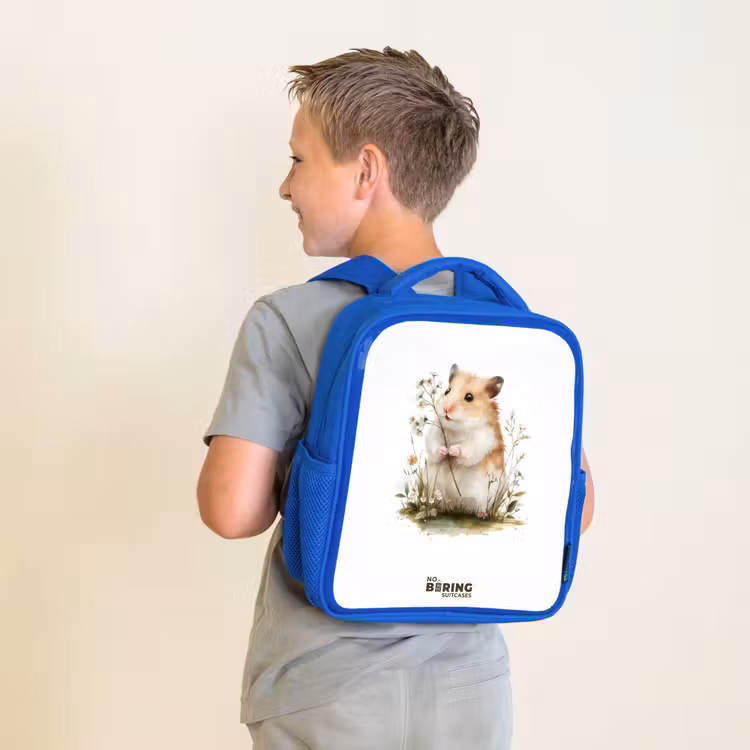 Kids backpack - Blue - Animal - Nature - Hamster — 2