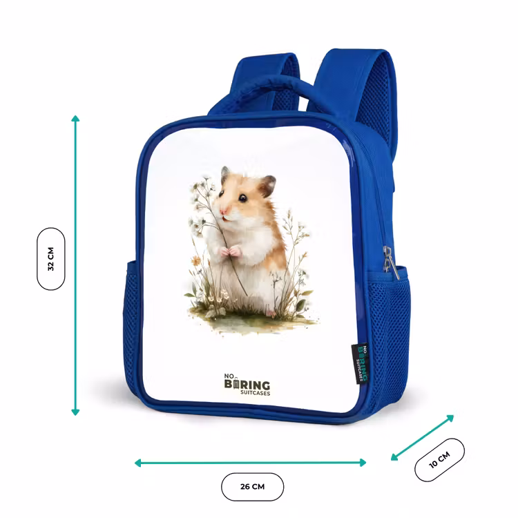 Kids backpack - Blue - Animal - Nature - Hamster — 6