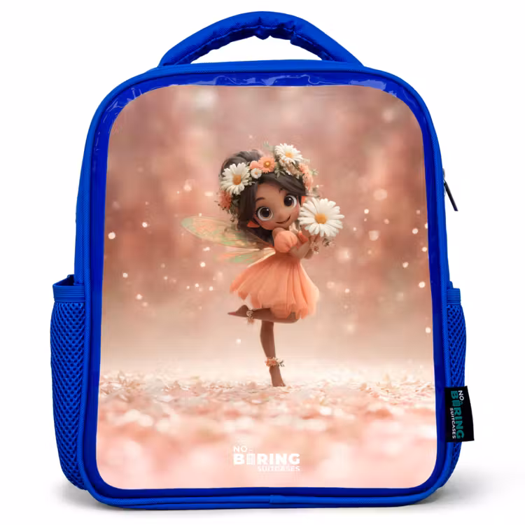 Kids backpack - Blue - Fairy with daisies — 1
