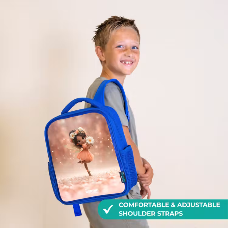 Kids backpack - Blue - Fairy with daisies — 4