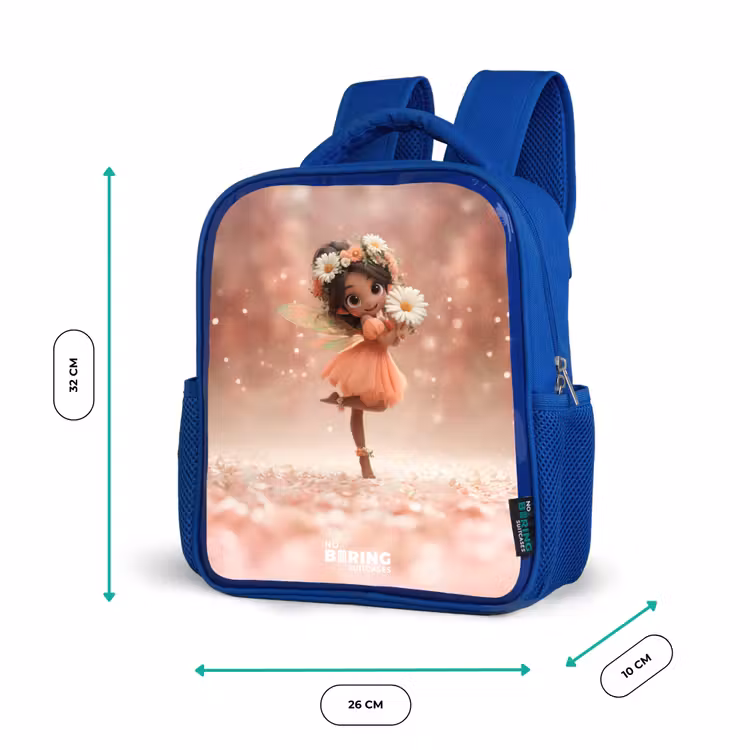 Kids backpack - Blue - Fairy with daisies — 6