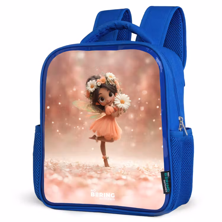 Kids backpack - Blue - Fairy with daisies — 7