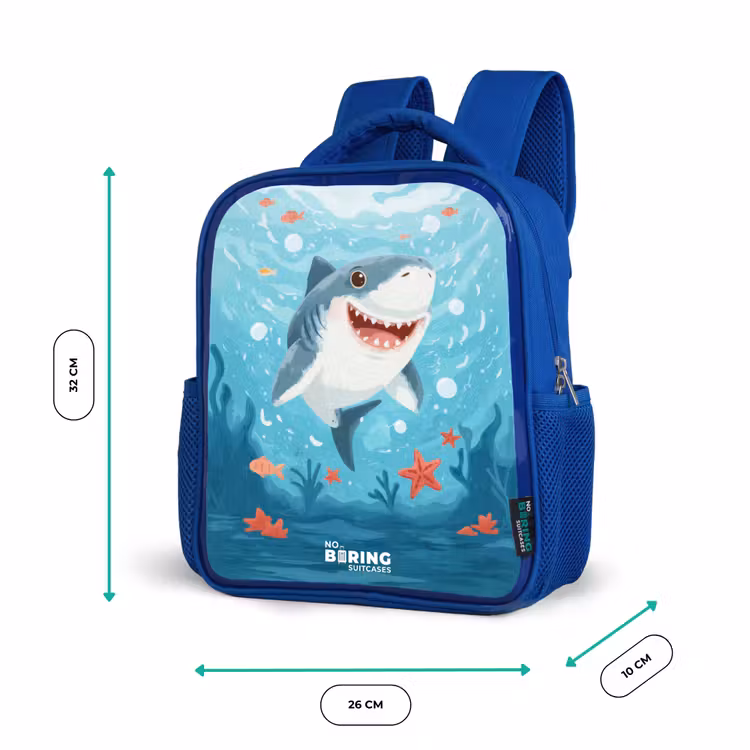 Kids backpack - Blue - Shark - Water - Sea — 6