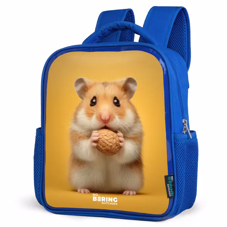 Kids backpack - Blue - Hamster - Walnut - Animal — 7