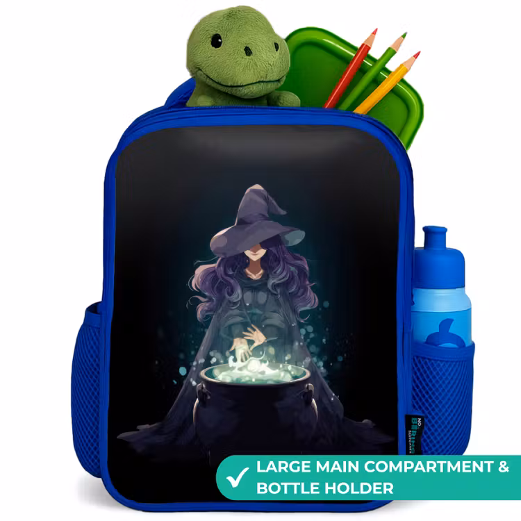 Kids backpack - Blue - Witch - Cauldron - Magic — 5
