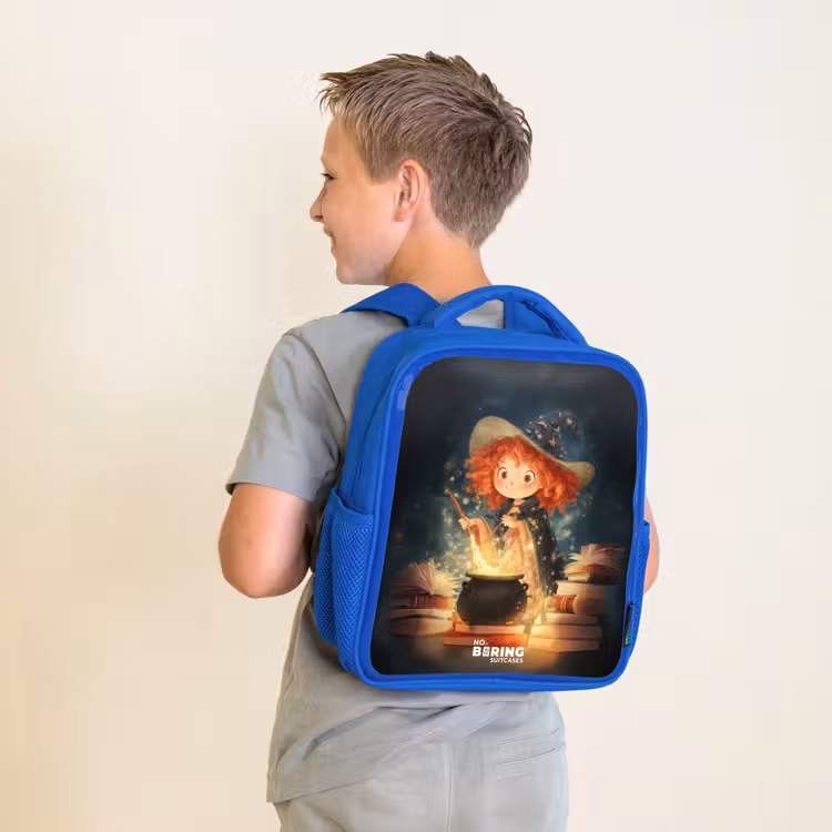 Kids backpack - Blue - Witch with Sparkling Magic Potion — 2