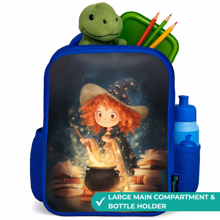 Kids backpack - Blue - Witch with Sparkling Magic Potion — 5