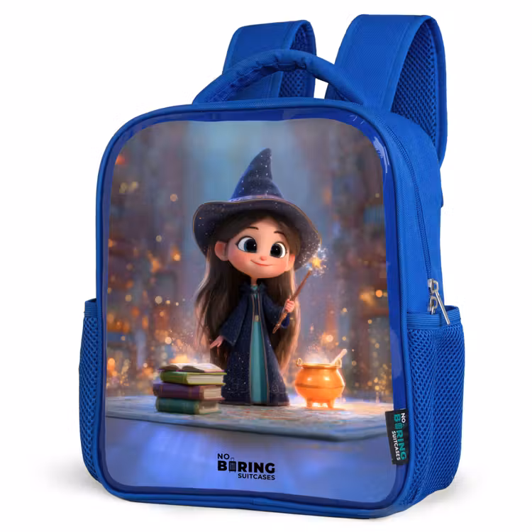 Kids backpack - Blue - Little enchantress in library — 7