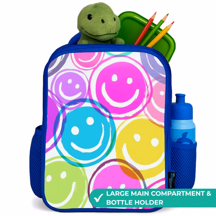 Kids backpack - Blue - Colorful explosion of smiles — 5