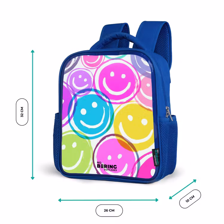 Kids backpack - Blue - Colorful explosion of smiles — 6